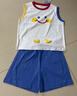 巴拉巴拉寶寶背心短袖套裝男童夏裝速干T恤短褲兒童童裝洋氣復古撞色 白藍色調00418 110 曬單實(shí)拍圖