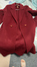 ETLK2025年秋冬季新款高端優(yōu)雅氣質(zhì)雙面羊毛大衣女中長(cháng)款羊毛呢子外套 酒紅色 （熱銷(xiāo)色系） L -101-112斤 曬單實(shí)拍圖