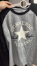 Converse匡威兒童t恤長(cháng)袖男童內搭打底衫女童上衣男童衣服純棉童裝長(cháng)袖T恤 巖嶺灰 130 /64 【建議身高116-122cm】 曬單實(shí)拍圖