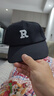 【熱巴同款】加大棒球帽帽子男女大頭圍顯臉小春夏字母百搭棒球帽 刺繡款-黑色 曬單實(shí)拍圖