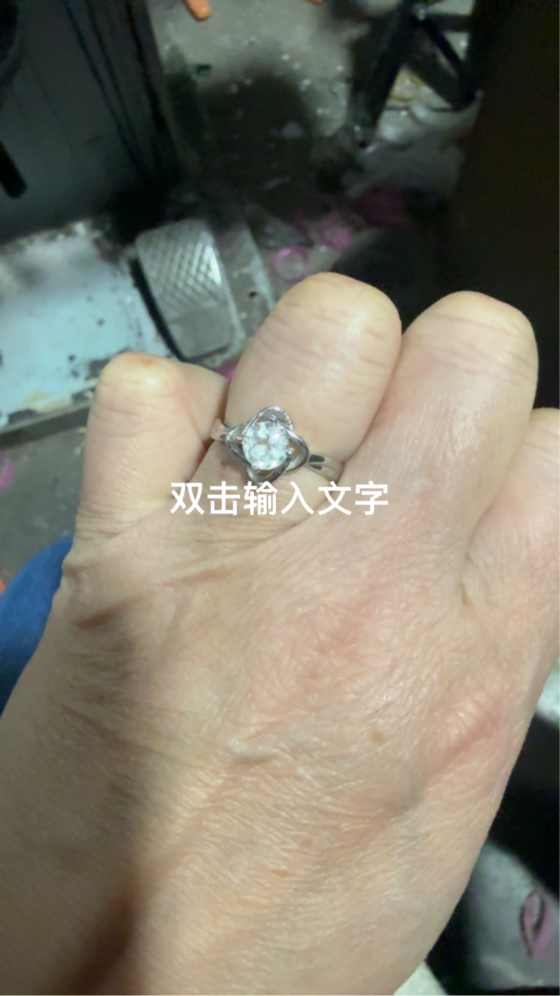 ALLOVE四葉草純銀戒指女士足銀求婚鉆戒生日七夕情人節禮物送女友老婆 曬單實拍圖