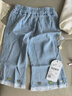 班喜迪女童牛仔褲夏裝洋氣兒童喇叭褲寬松女寶寶冰絲褲七分小童褲子夏季 藍色 100 曬單實(shí)拍圖