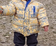 G.duck童裝男童2025新款兒童加厚棉服嬰兒保暖外套寶寶洋氣羽絨棉棉衣潮 黃色 100 曬單實拍圖