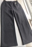 雪夕（XUEXI）媽媽春裝毛呢直筒褲中老年女春季松緊腰休閑褲新款長(cháng)褲 曬單實(shí)拍圖