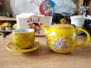 京隆堂 琺瑯彩羅漢杯實(shí)用個(gè)性主人杯帶杯墊家用辦公品茗杯茶杯陶瓷功夫茶具泡茶杯 琺瑯彩羅漢杯黃色+杯墊 曬單實(shí)拍圖