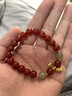 周大生【生日禮物】花生吊墜紅瑪瑙銀手串手鏈國風(fēng)送女友老婆 曬單實(shí)拍圖