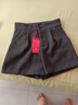 皮爾卡丹（pierre cardin）氣質(zhì)毛呢短褲女褲高腰寬松顯瘦a字靴褲小個(gè)子外穿呢子闊腿褲冬季 深灰色 L 曬單實(shí)拍圖