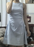 UR春季新款女摩登氣質(zhì)褶皺收腰顯瘦無(wú)袖連衣裙UYY750030 淡藍 M 曬單實(shí)拍圖