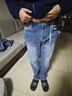 京東京造牛仔褲男高彈直筒褲子男款百搭男士休閑褲春夏季新款 中藍色 34 曬單實(shí)拍圖