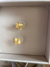 六福珠寶光影金足金炫動(dòng)時(shí)空手工繞金線(xiàn)炫彩工藝黃金耳釘計價(jià)GJG0180DS 2.16克(含工費356元) 配硅膠耳堵 曬單實(shí)拍圖