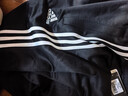 阿迪達斯（adidas）運動(dòng)褲男秋季防風(fēng)休閑衛褲健身跑步運動(dòng)褲 黑白收腿褲 XL 曬單實(shí)拍圖
