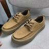 七匹狼休閑皮鞋男鞋夏季新款透氣防滑輕便軟底休閑鞋耐磨厚底通勤鞋子男 卡其色 【標準皮鞋碼】 41 曬單實(shí)拍圖