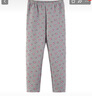 北極絨媽媽三層夾棉褲子女士純棉長(cháng)褲保暖褲中老年人加厚加棉居家褲秋冬 灰色（印花夾棉褲） 2XL （建議120-140斤） 曬單實(shí)拍圖