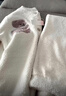 古今（GUJIN）卡通小熊半邊絨睡衣女秋冬家居服睡褲保暖大碼開(kāi)衫可外穿套裝 曬單實(shí)拍圖