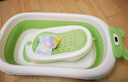 勞可里尼（NOCOLLINY）嬰兒洗澡盆 可折疊寶寶浴盆新生兒用品 洗澡神器躺托 浴架 【清新綠】+浴架+大禮包 材質(zhì)：食品級PP原料，安全無(wú)異味 曬單實(shí)拍圖