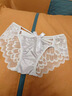 寶娜斯蕾絲三角內褲女夏季薄款透氣棉襠情調純欲誘惑性感提臀高級禮盒裝 豆沙色+白色+黑色 三條裝 L 適合（105-125斤） 曬單實(shí)拍圖