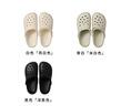 名創(chuàng  )優(yōu)品（MINISO）洞洞鞋男夏季外穿沙灘涼鞋防滑厚底踩屎感包頭涼拖鞋黑色42-43 曬單實(shí)拍圖