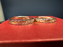 珍尚銀中國黃金情侶對戒純銀求婚戒指情侶一對生日禮物送女朋友老婆S925 曬單實(shí)拍圖