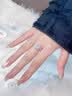 Grace Girl一克拉培育鉆石方糖鉆戒情侶對戒活口結求婚表白生日禮物送男女友 曬單實拍圖