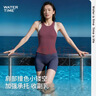 WATERTIME分體游泳衣女保守微胖女孩固定胸墊運動(dòng)休閑度假泡溫泉背心泳裝 曬單實(shí)拍圖