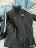 adidas簡(jiǎn)約三條紋跑步運動(dòng)立領(lǐng)夾克外套男裝秋季阿迪達斯官方   黑色/白（推薦選大一碼）   L 曬單實(shí)拍圖