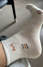 貓人男士襪子男透氣防臭吸汗100%純棉中筒襪抑菌運動(dòng)休閑籃球襪 曬單實(shí)拍圖