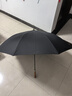 左都（ZUODU）黑色男士雨傘半自動(dòng)傘長(cháng)柄傘大號超大雙人直把傘營(yíng)暴雨抗風(fēng)防風(fēng) 商務(wù)黑—原木長(cháng)柄 曬單實(shí)拍圖