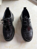 百麗（Belle）男鞋通勤商務(wù)皮鞋褶皺牛皮夏新厚底打孔透氣正裝鞋A1422AM4預售 黑色-單里 40 (250mm) 曬單實(shí)拍圖