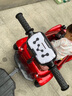 愛(ài)貝岙兒童電動(dòng)車(chē)四輪汽車(chē)小孩遙控玩具車(chē)推桿親子車(chē)可坐大人電瓶車(chē) 四驅?zhuān)杭t色+踏板推桿+遙控/自駕 曬單實(shí)拍圖