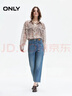 ONLY2025春季新款高腰修身顯瘦直筒褲九分褲牛仔褲女|125349015 J34390洗水牛仔藍 M M標準褲長(cháng) 曬單實(shí)拍圖