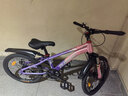 鳳凰官方旗艦店兒童自行車(chē)男女變速青少年學(xué)生山地車(chē)碟剎賽車(chē) 星際 粉紫【單速】輻條輪 20寸【適合125-160cm】 曬單實(shí)拍圖