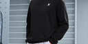 特步鉅惠衛衣百搭上衣寬松休閑打底衫衛衣衛褲運動(dòng)服長(cháng)袖t恤衫 正黑色-秋款-0153 L 曬單實(shí)拍圖