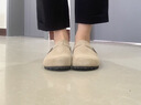 達芙妮厚底勃肯鞋女2026新款春季一腳蹬超火小個(gè)子增高外穿真皮半拖鞋 曬單實(shí)拍圖