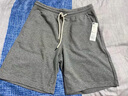 UR秋季新款男裝時(shí)尚休閑百搭松緊腰抽繩短褲UMY650013 深灰 30 曬單實(shí)拍圖