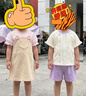 戴維貝拉女童連衣裙兒童假兩件裙子夏裝寶寶泡泡袖童裝 曬單實(shí)拍圖