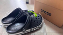 卡駱馳（CROCS）貝雅卡駱班洞洞鞋輕便耐磨一腳蹬休閑鞋女鞋時(shí)尚沙灘鞋|205089 黑色/白色-066 43 (270mm) 曬單實(shí)拍圖
