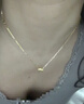 周大生【生日禮物】18K黃金項鏈O字鏈素鏈鎖骨鏈送女友約1.5g/45cm 曬單實(shí)拍圖