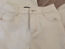 自巧小個(gè)子高彈九分白色牛仔褲女2025夏季新款直筒褲高腰顯瘦褲子 雅白色 XS （尺碼：2） 曬單實(shí)拍圖
