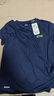 鴻星爾克（ERKE）童裝男女童圓領(lǐng)短袖兒童夏季運動(dòng)針織衫T恤藍黑色160 曬單實(shí)拍圖
