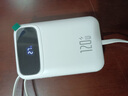 MIORWOOR【3C認證丨可上飛機】充電寶大容量20000毫安電池超薄小巧便攜自帶線(xiàn)三合一超級快充適用于華為 白色【旗艦版】3C認證丨自帶四線(xiàn)丨升級芯片 20000mAH 曬單實(shí)拍圖