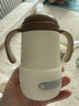 日康（rikang）保溫杯 兒童水杯316不銹鋼學(xué)生吸管杯小月齡專(zhuān)用B4021-1棕色260ML 曬單實(shí)拍圖