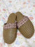 京厽日本老人防滑拖鞋亞麻包頭男士室內居家居防摔防臭藤編草織女涼鞋 蘭色 35-36 曬單實(shí)拍圖