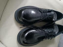 普步仕品牌真皮大頭皮鞋男透氣商務(wù)休閑鞋英倫風(fēng)百搭軟面軟底增高鞋子男 黑色 40 曬單實(shí)拍圖