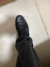 蜘蛛王男士商務(wù)皮鞋牛皮春秋通勤爸爸鞋一腳蹬休閑男鞋 22385 黑色 41 曬單實(shí)拍圖