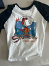 史努比（SNOOPY）兒童T恤男女童長(cháng)袖棉打底衫2件裝春季 黑宇航+藍橄欖球 130 曬單實(shí)拍圖