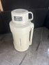 摩飛電器（Morphyrichards）電熱水壺便攜式燒水壺旅行熱水壺燒水杯真空保溫壺不銹鋼保溫瓶大容量戶(hù)外 MR6061 1L 椰奶白 曬單實(shí)拍圖