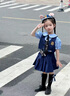 G.duck小黃鴨童裝女童套裝夏季裙子兒童兔子警官服裝學(xué)院風(fēng)百褶裙三件套 朱迪三件套 100 建議2~3歲（ 90-100cm） 曬單實(shí)拍圖