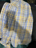 真維斯戶(hù)外運動(dòng)長(cháng)袖襯衫男士春秋百搭寬松格子襯衣戶(hù)外休閑長(cháng)袖外套 黃色 3XL 曬單實(shí)拍圖