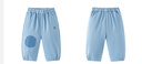 迷你巴拉【仿牛仔】男童女童褲子寶寶柔軟透氣寬松直筒褲長(cháng)褲春新款 牛仔淺藍88101 90 曬單實(shí)拍圖