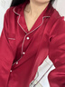 PAUL VALLONI2026新款新年鴻運真絲睡衣男女家居服新婚紅色桑蠶絲長(cháng)袖禮盒套裝 酒紅色女-22姆米-長(cháng)袖長(cháng)褲 （精細工藝） 鴻運禮盒裝 L 建議100-120斤 曬單實(shí)拍圖